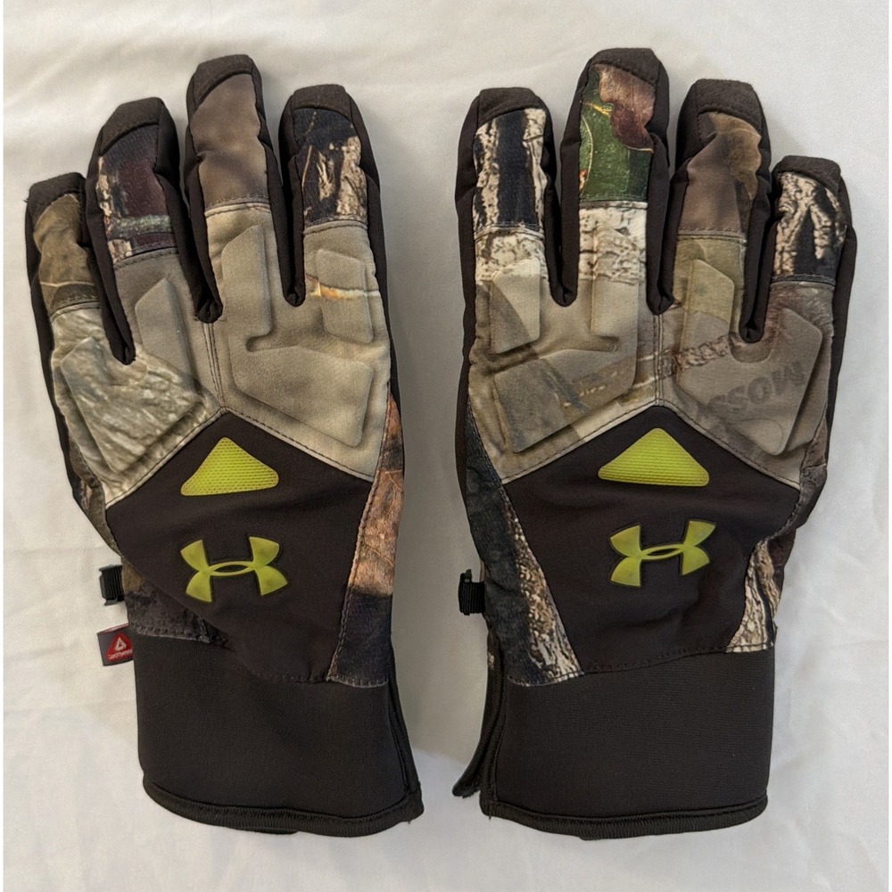 Mens Under Armour CGI Primer 2.0 Primaloft Mossy Oak Treestand Camo Gloves Large